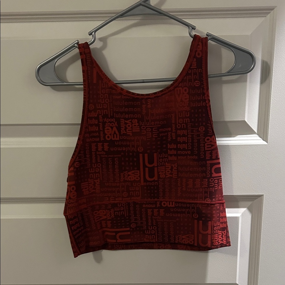 lululemon athletica Patterned Red Crop Top